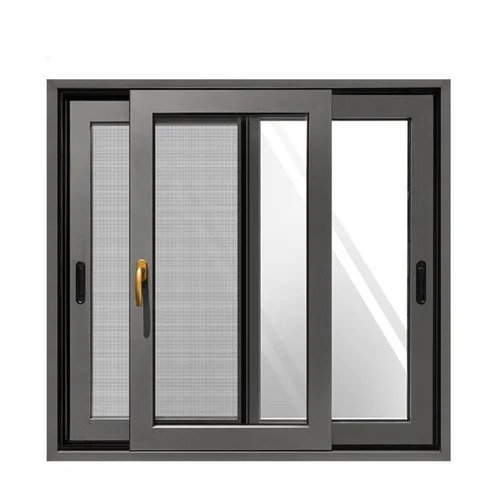 Aluminum sliding window installed