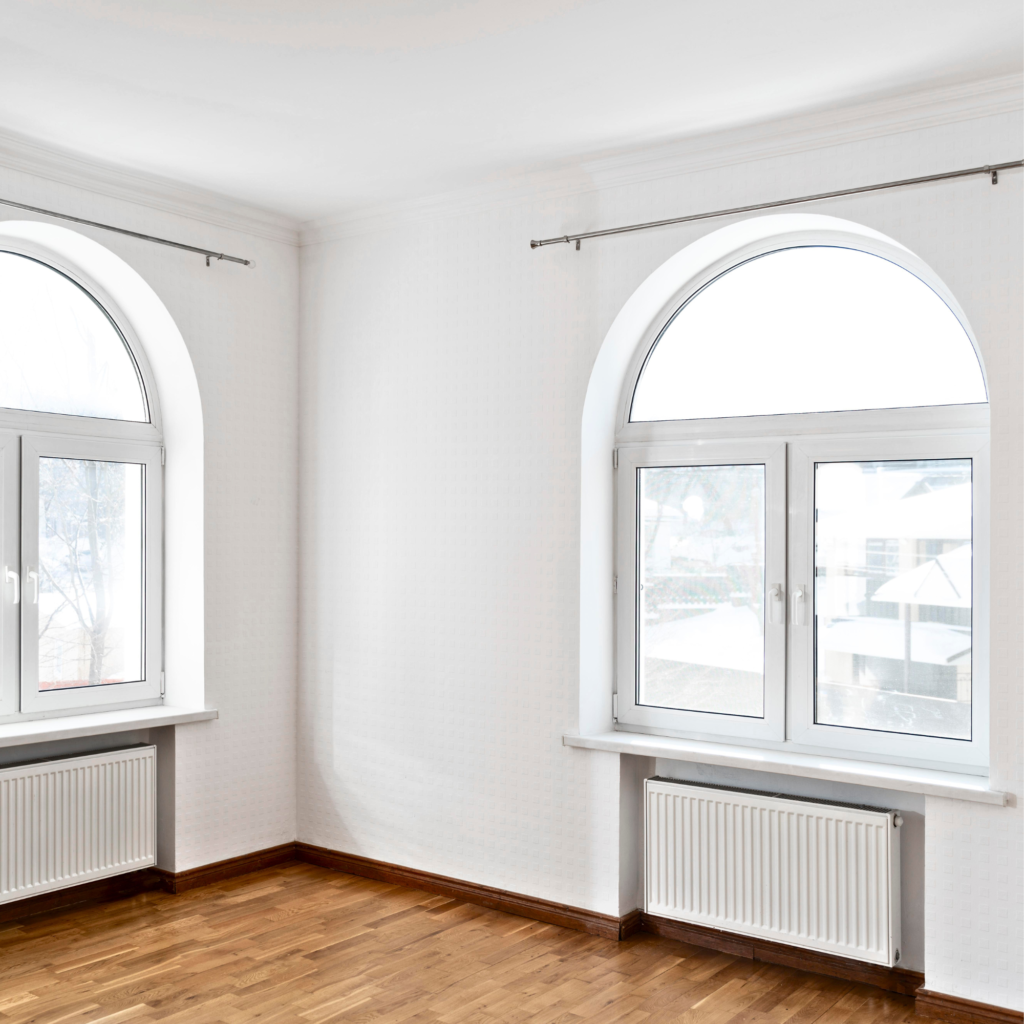 uPVC arch window installed